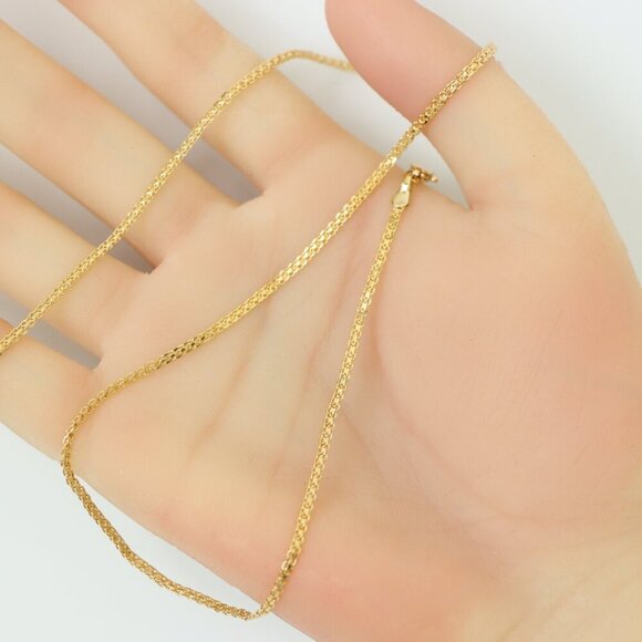 "Classic Curb Chain Rose Gold Necklace Everyday Elegance, XPNL0141 - Picture 3 of 11